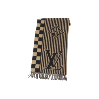 LOUIS VUITTON Cashmere Knit Scarves Men's Brown