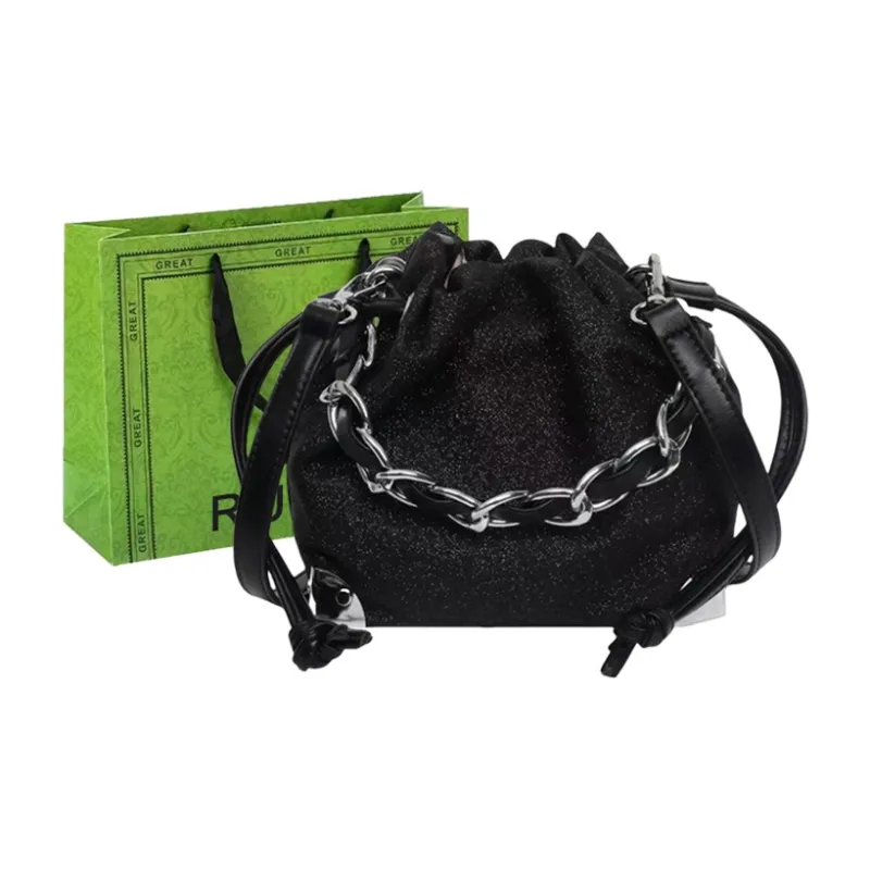 RUIPAI Fabric Shoulder Bag Women's Champagne/Black/Silver-5