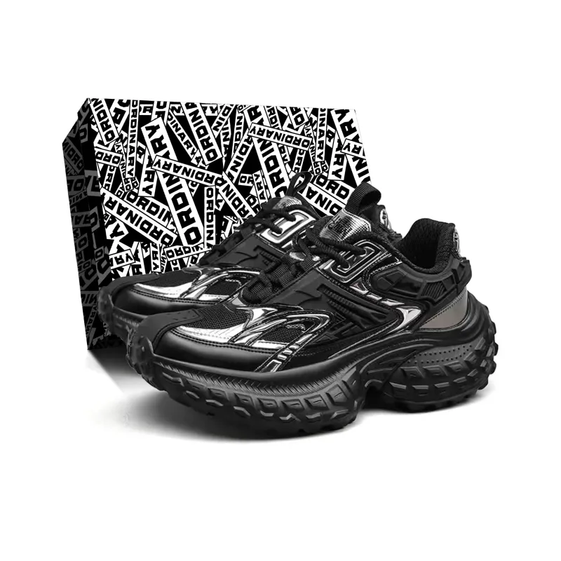 ORD Impact Resistant Wear Resistant Lightweight Breathable Slip Resistant Low Top Chunky Sneakers Unisex-6