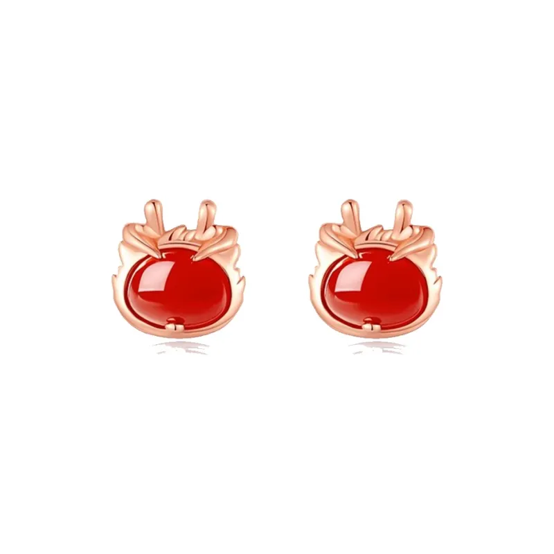 WAW Gold Plated Copper Glass Earrings Women's-0