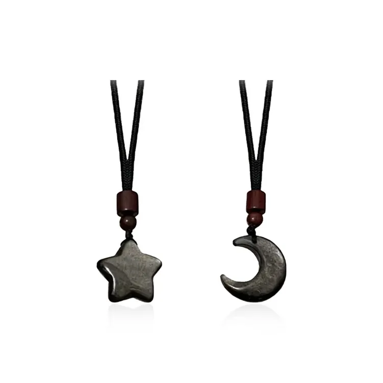 Chongqing Gold Store Obsidian Necklaces Unisex-0