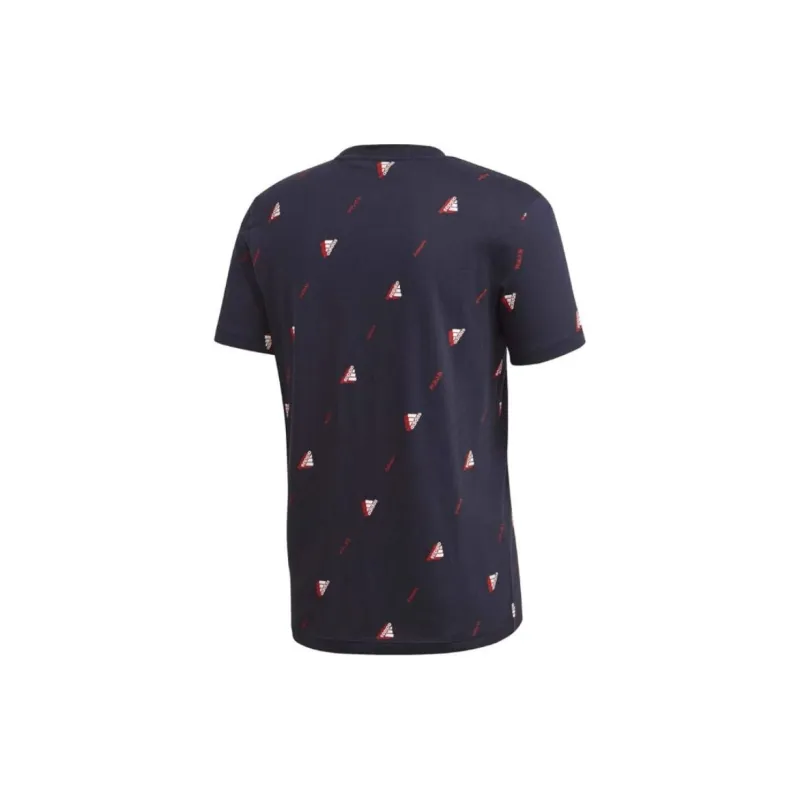 Adidas MHE AOP T Shirt Men's Marine Blue-1