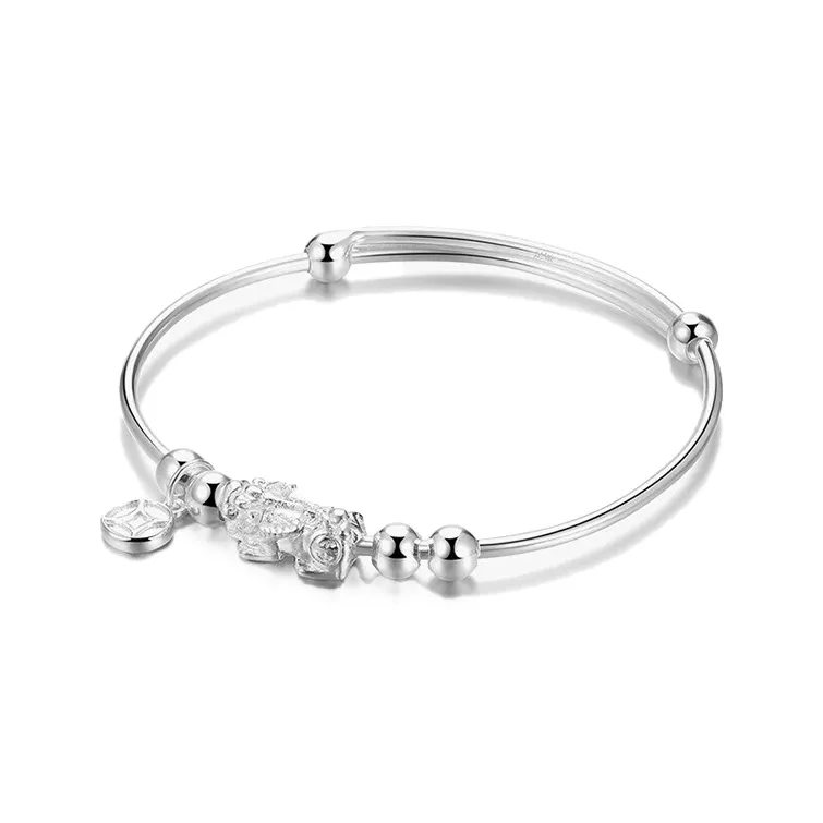 Qing Yi 999 Fine Silver Bangles Unisex-1