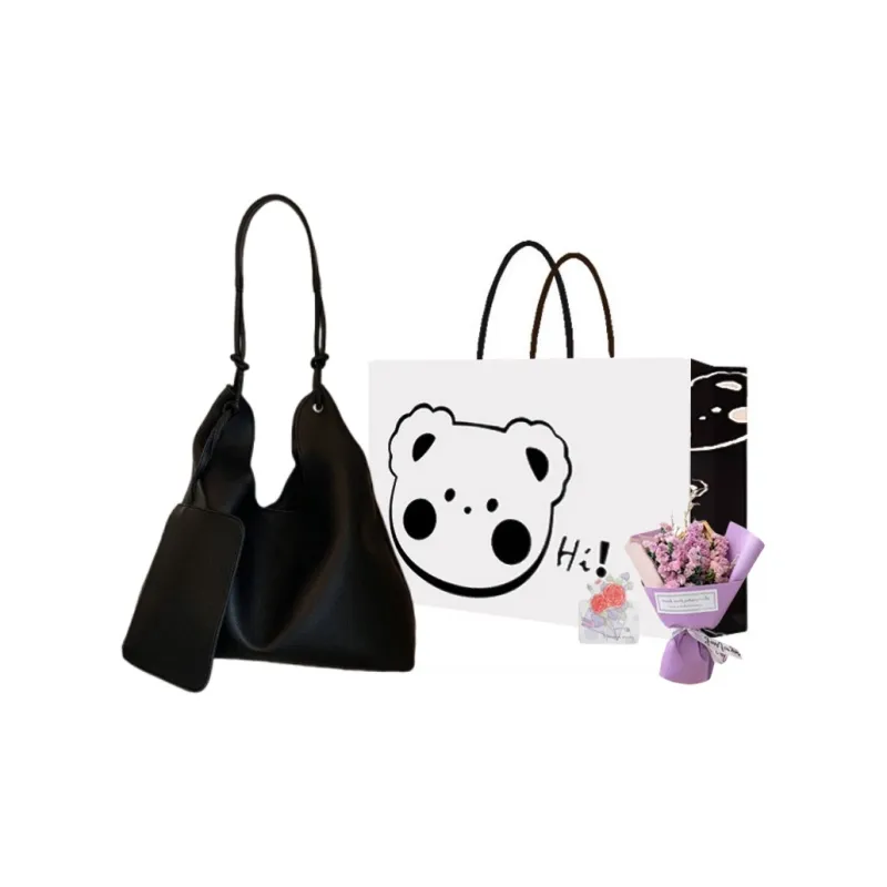 NX DOUGHNUT PU Tote Bag, Shopping Bag, Shoulder Bag Regular Women's Black/Gray/Brown-16