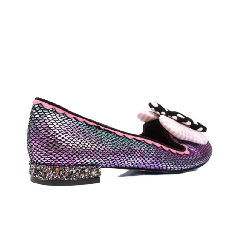 IRREGULAR CHOICE Sample Iridescent Minnie Casual Single Shoes Women's Purple Black-4