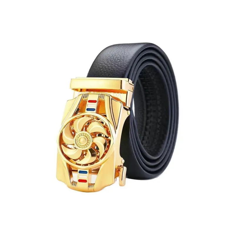 Mulinsen PU Alloy Leather Belts Unisex Style 3.5CM-3