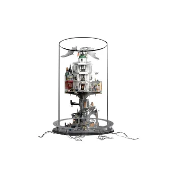 KGBOX Building Block 76417 Gringotts Wizard Bank Transparent Display Case Model Accessories