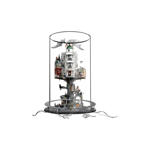 KGBOX Building Block 76417 Gringotts Wizard Bank Transparent Display Case Model Accessories