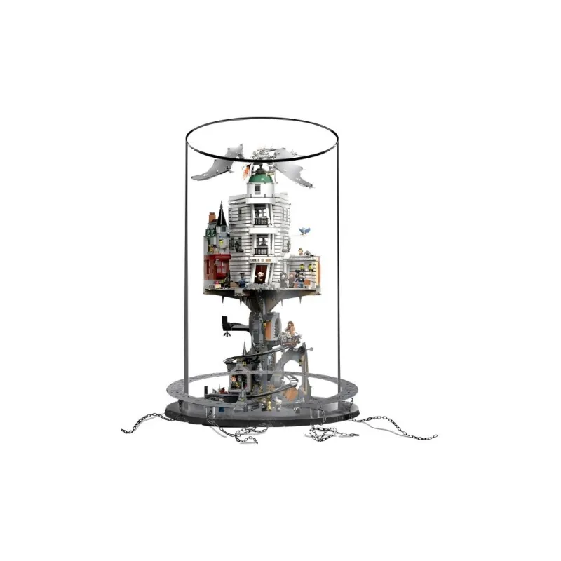 KGBOX Building Block 76417 Gringotts Wizard Bank Transparent Display Case Model Accessories-0