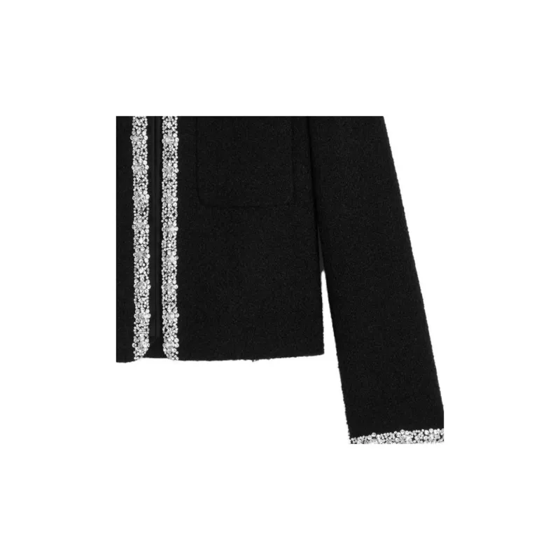 CELINE SS23 Knitted Fabric Cardigan Women's Black-3