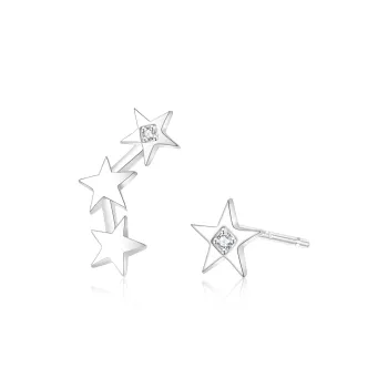 Lao Feng Xiang S925 Silver Pair Of Stud Earrings Women's