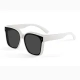 Matte White Frame with Polarized Gray Lens