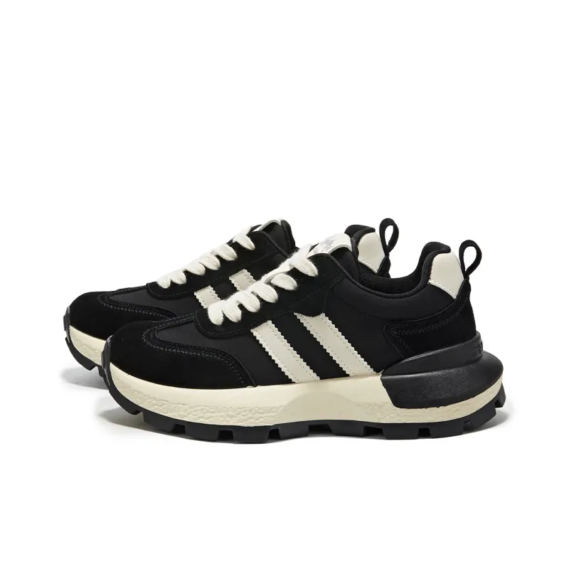 La Chapelle Wear-Resistant Height Increasing Low-Top Chunky Sneakers Women's-1