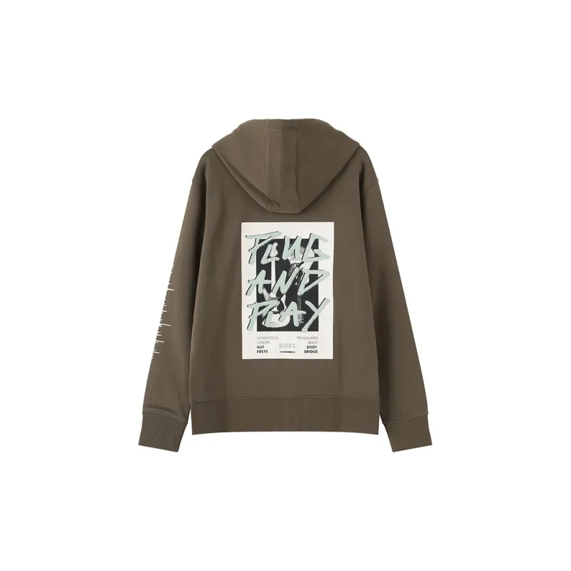 HUGO BOSS Graphic print Zip up Hoodie-1