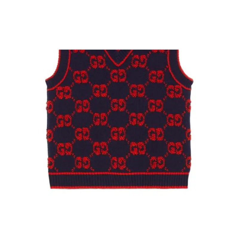 GUCCI Bouclé Gg Sleeveless Vest-5