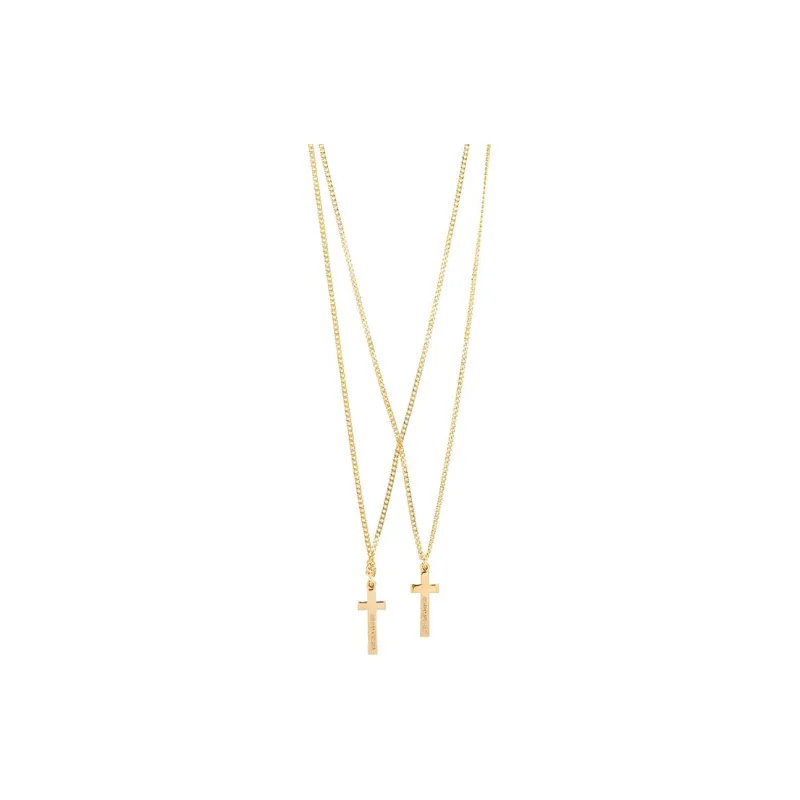 DSQUARED 2 Double Cross Pendant Necklace-0