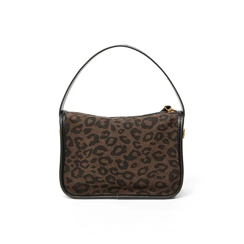 Teenmix Cow Leather Small Square Bag Shoulder Bag Crossbody Bag Handbag Regular Small Size Women's Brown/Rosewood/Black-15