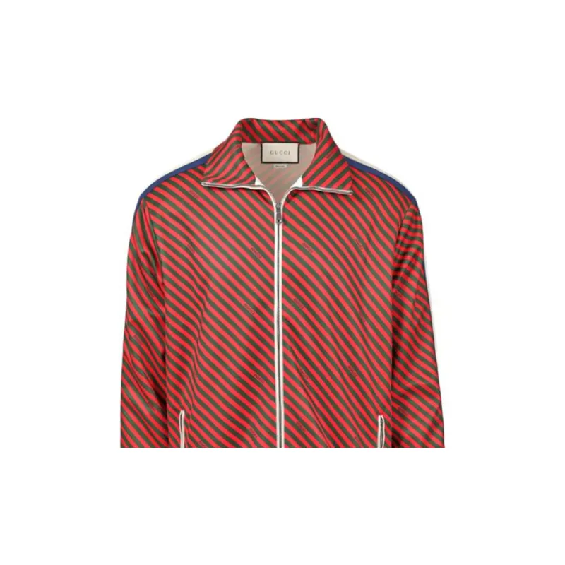 GUCCI Diagonal Stripe Track Jacket-2