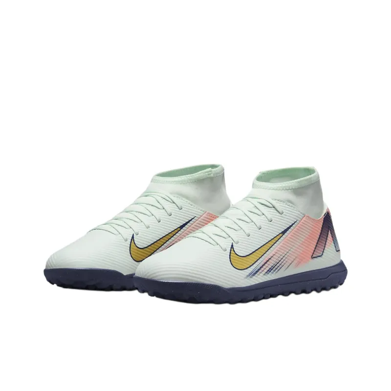 Nike Anti Slip Wear Resistant High Top Kids' Soccer Shoes Light Green Teenagers-2