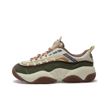 FILA FUSION FIRE Support Wear Resistant Slip Resistant Low Top Vintage Basketball Shoes Women's Green
