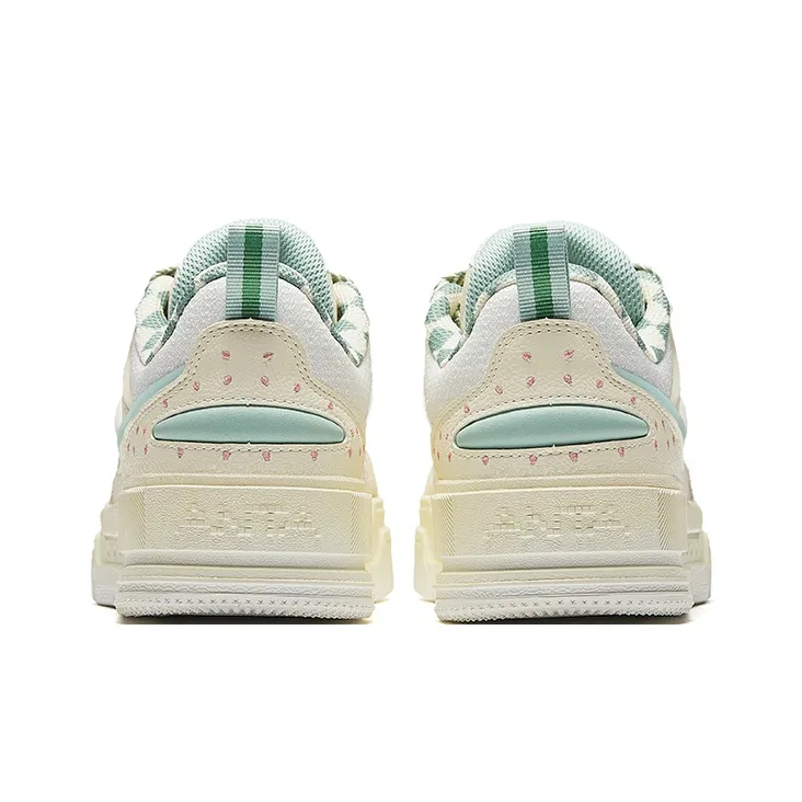 Anta Micro sugar Slip Resistant Height Increasing Low Top Skateboard Shoes Women's Ecru-3