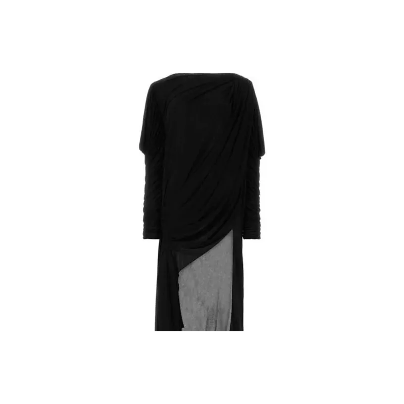 GUCCI Asymmetric Crepe Mini Dress-2