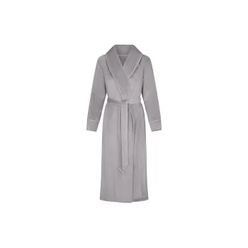 SKIMS Fake Day Collection FW24 VELOUR LONG ROBE Pajama Robe Women's MIRROR/Reflective Color