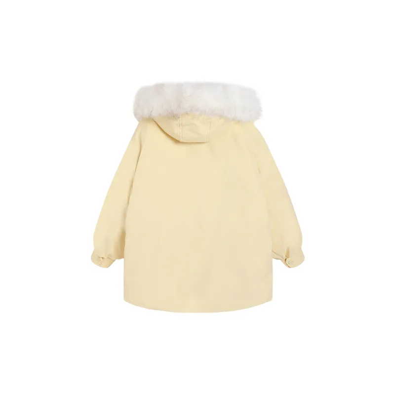 HEFENGJINYU Puffer Jacket Women's Light Yellow Base-1