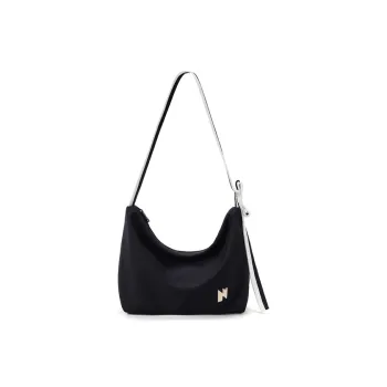 NOXXON Nylon Shoulder Bag Tote Shoulder Bag Women's Obsidian Black/Ecru