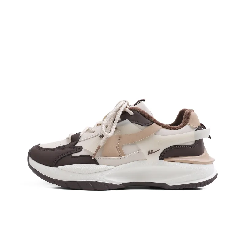 Warrior Slip Resistant Thermal Low Top Chunky Sneakers Men's Khaki Brown-0