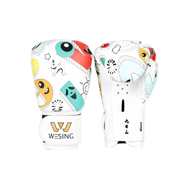 WESING Boxing Gloves Sanda Martial Arts Muay Thai Kids' White-1