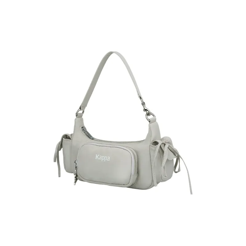 Kappa Nylon Hobo Textured Shoulder Bag, Handbag, Shoulder Bag Regular Women's Bellflower Gray-1