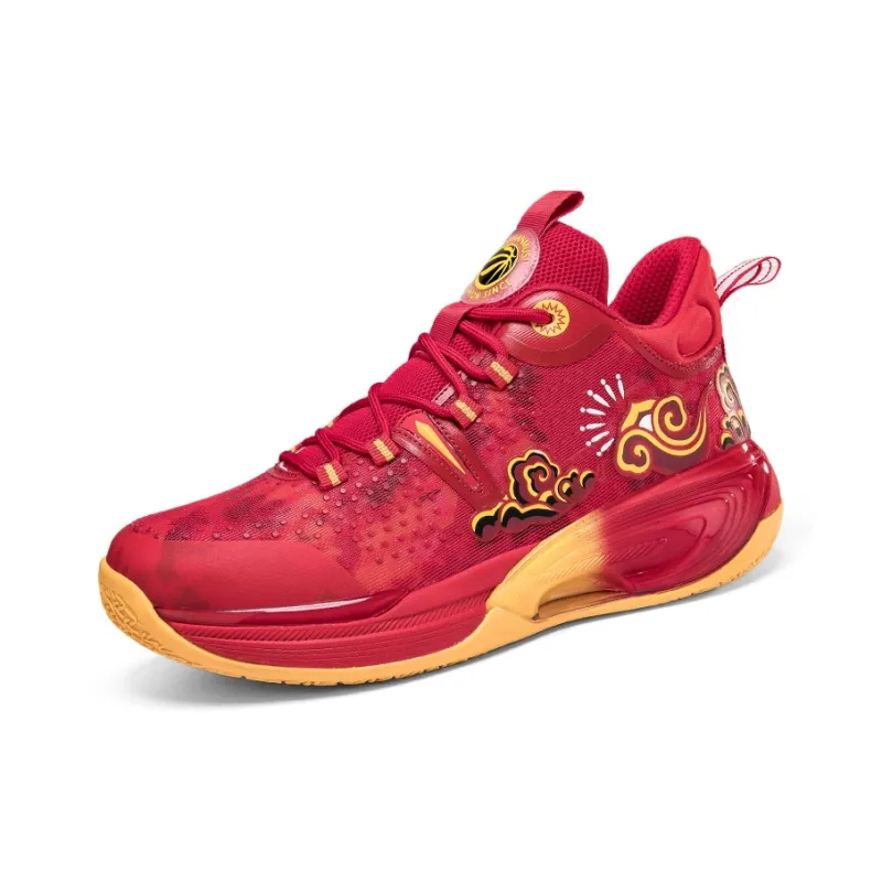 ANDEZHANMUSI Cushioning Anti-Slip And Wear-Resistant Breathable Coverage High-Top Basketball Shoes Men's-1
