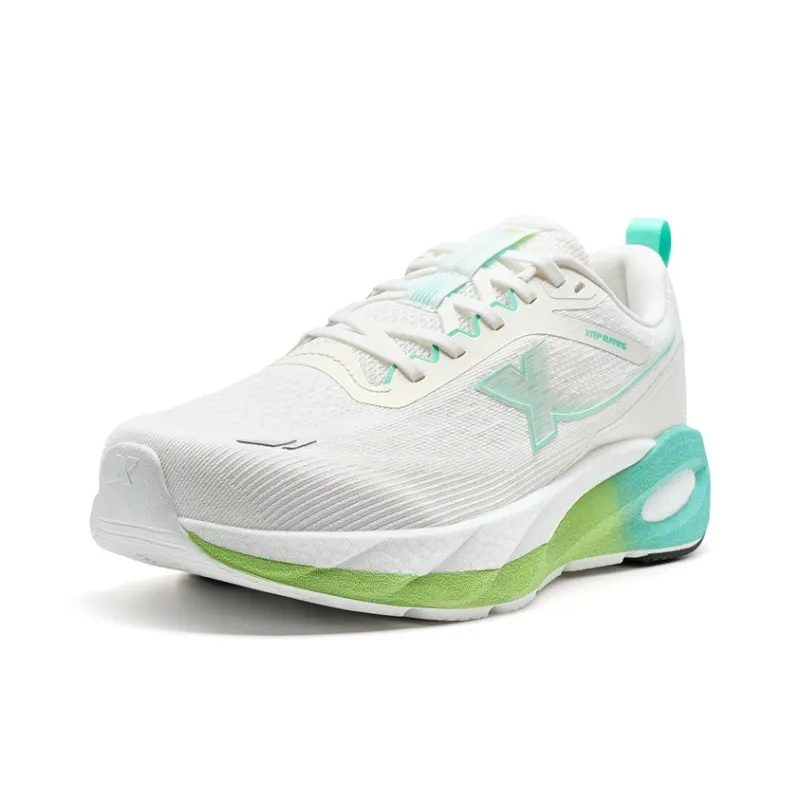 XTEP Lingbu 2 Cushioning Anti Slip And Wear Resistant Low Top Training Running Shoes Men's White Teal Blue-2