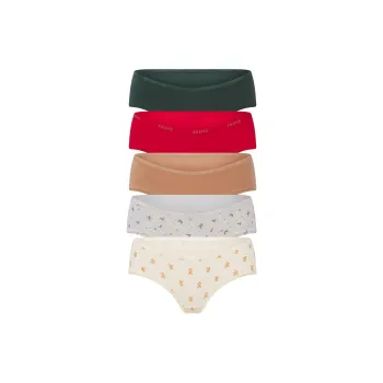 SKIMS Fake Day Collection FW24 COTTON LOGO HIPSTER 5 PACK Underpants Women's 5 Pack SPRUCE MULTI/Spruce Multicolor
