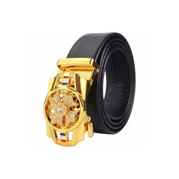 Mulinsen PU Alloy Leather Belts Unisex Style 3.5CM