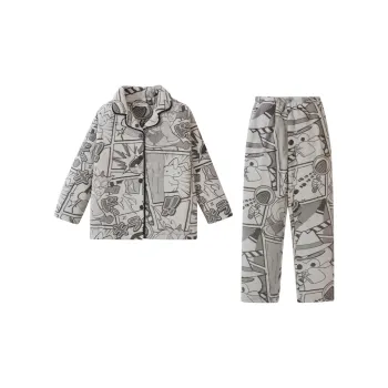 QINZUIMAO x SHINCHAN Pajama Set Men's Phantom Gray