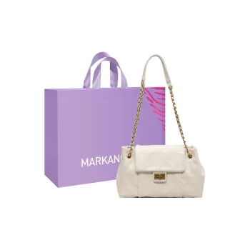 MARKANGARO PU Crossbody Bag Regular Women's First Love White/Vintage Color/Obsidian Black