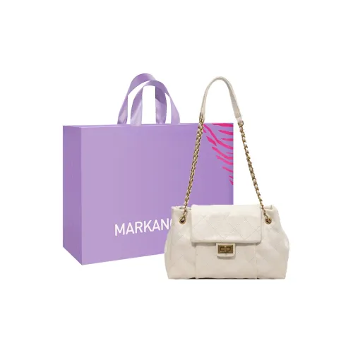 MARKANGARO PU Crossbody Bag Regular Women's First Love White/Vintage Color/Obsidian Black