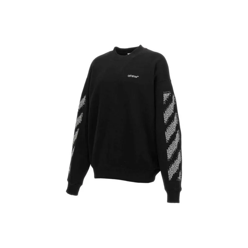 OFF WHITE Logo Embroidered Crewneck Sweatshirt-2