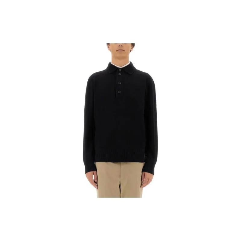 Zegna Half Button Knitted Polo Shirt-3
