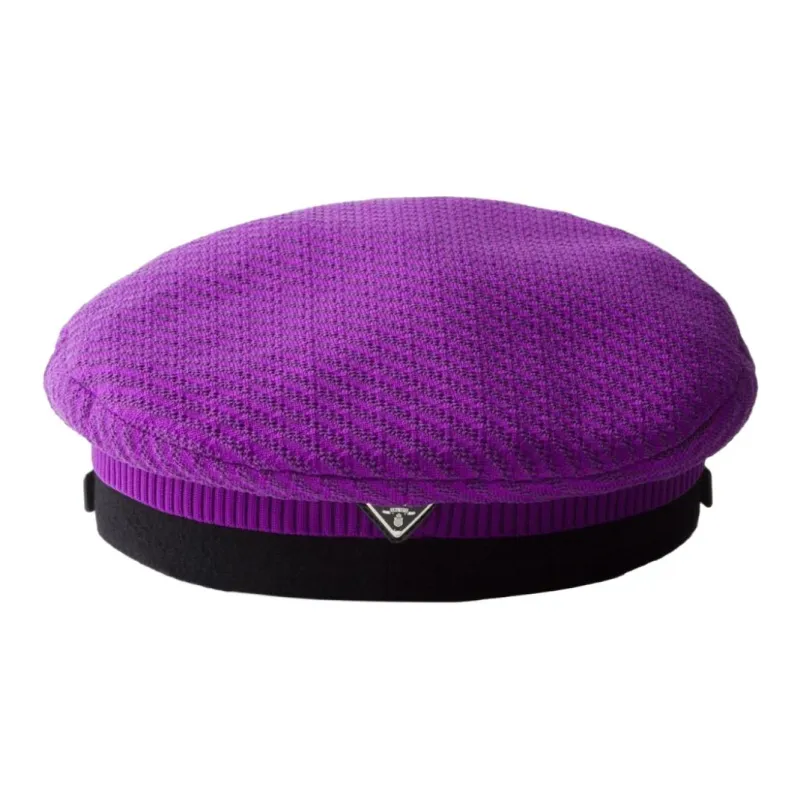 PRADA Patent Leather Berets Men's Purple-2