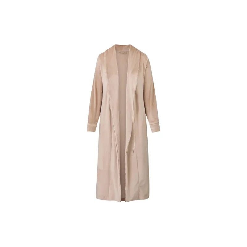 SKIMS Fake Day Collection FW24 VELOUR LONG ROBE Pajama Robe Women's HONEY-1