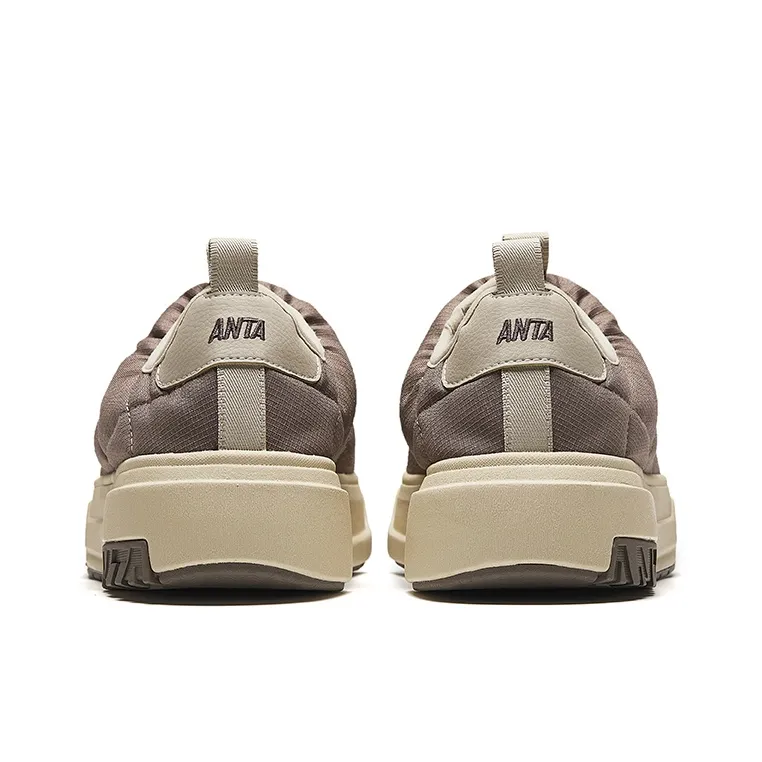 Anta Life Collection Anti Slip Wear Resistant Low Top Casual Shoes Men's Enamel Gray Nude Khaki-3