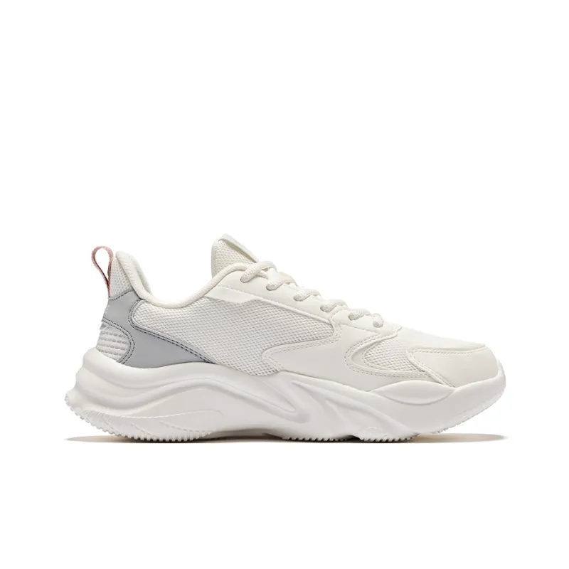 Erke Unrestrained Slip Resistant Low Top Casual Shoes Women's Microcrystal White Dew Gray-1