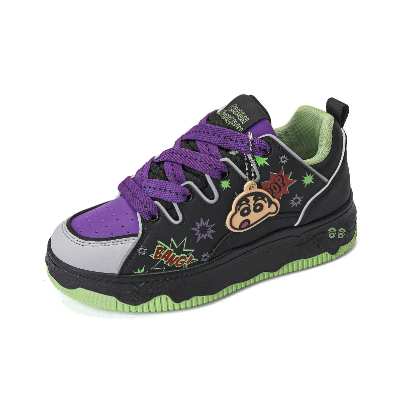 Crayon Shinchan Lightweight Breathable Height Increasing Low Top Skateboard Shoes Unisex-47