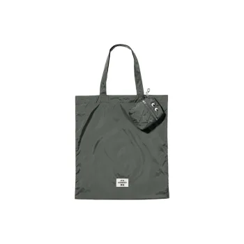 UNIQLO Polyester Tote Bag Shopping Bag Handbag Shoulder Bag Regular Unisex Olive
