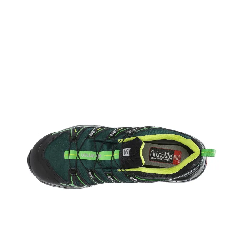SALOMON X Ultra 2 Anti-Slip Wear-Resistant Low-Top Trekking Shoes Men's Green Black-3