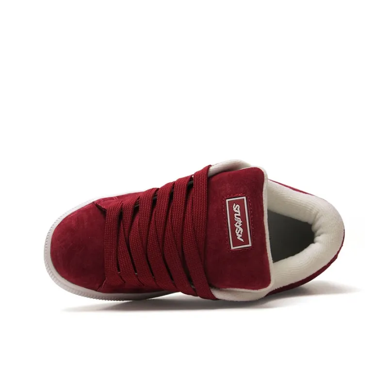 STUR YSN Low Top Skateboard Shoes Women's Burgundy-5