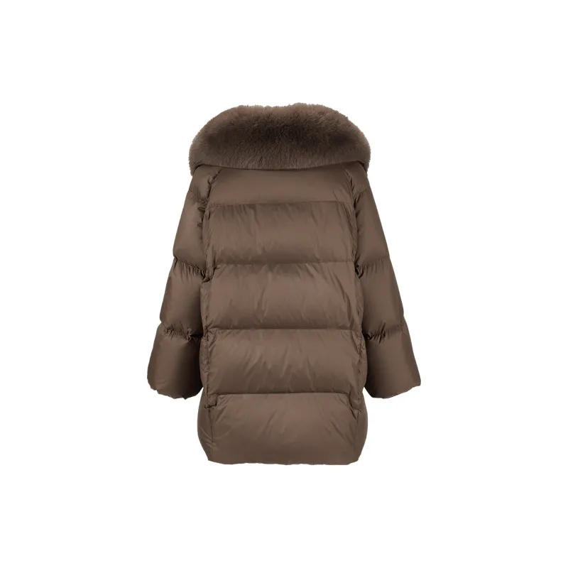 XIANGYING Down Jacket Women's Coffee-1
